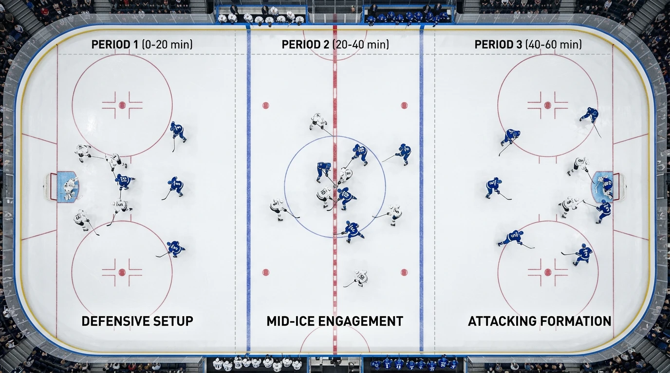 Drei Spielabschnitte im Eishockey als Basis für Drittelwetten: taktische Unterschiede zwischen erstem, zweitem und drittem Drittel