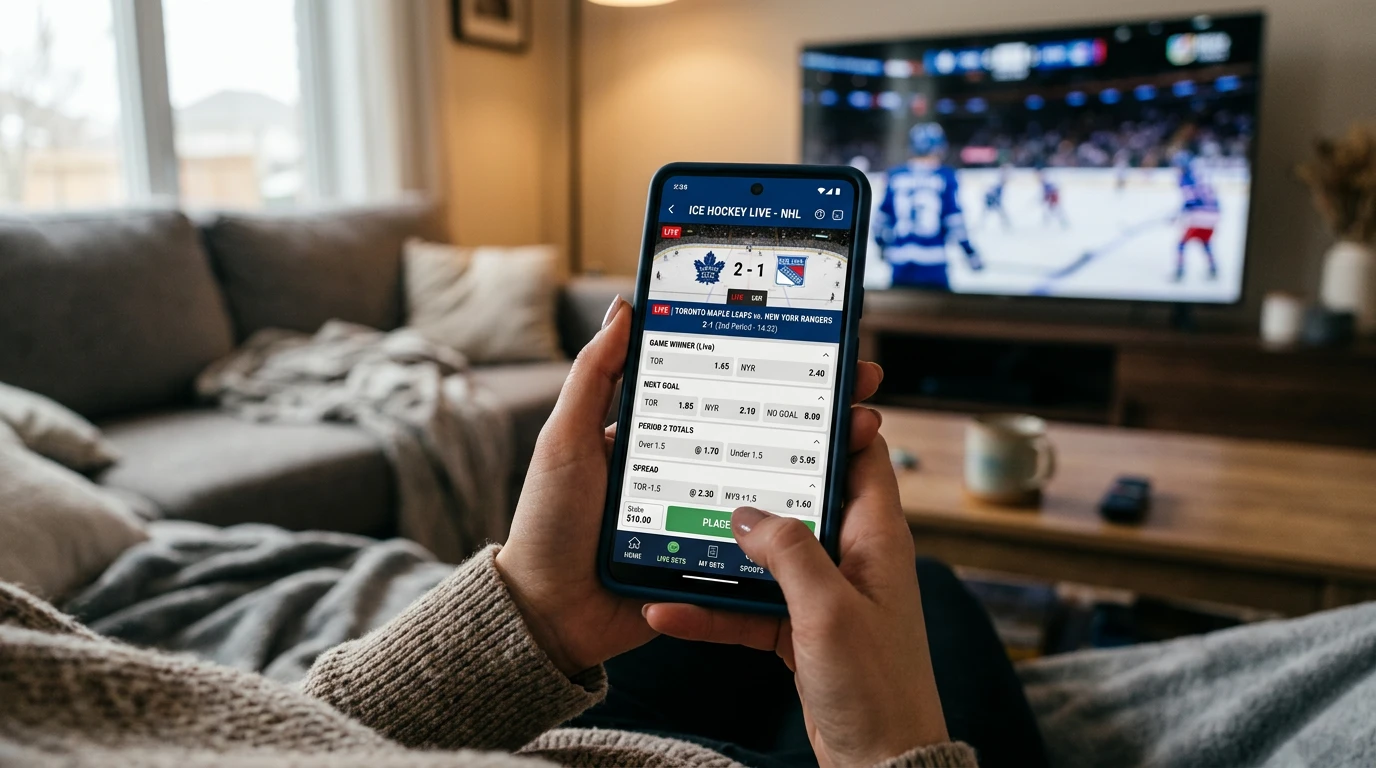 Mobile Eishockey Live Wetten App auf dem Smartphone – Sporttip und bwin im mobilen Browser-Vergleich