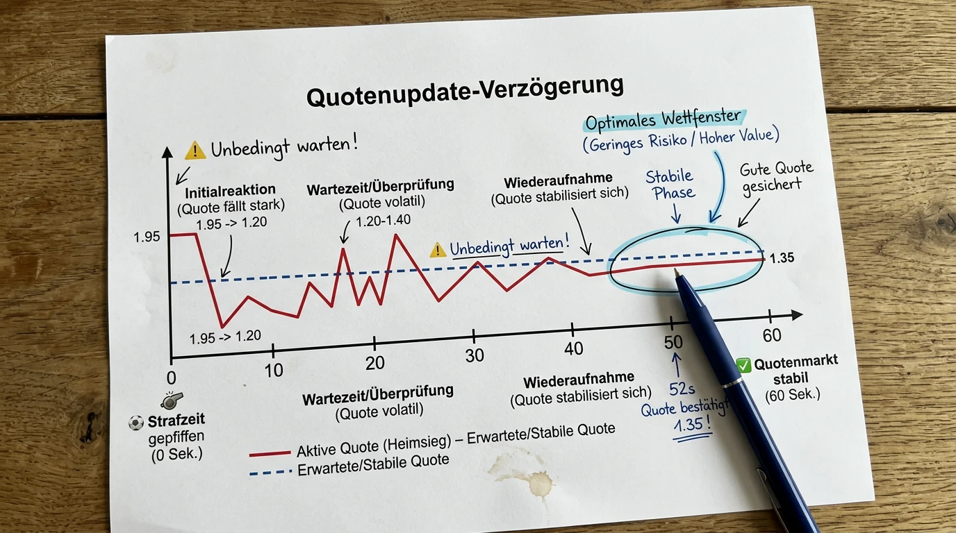 Eishockey Powerplay Quote Timing Live Wetten — Algorithmus-Verzögerung bei Quotenupdate nach Eishockey-Strafzeit