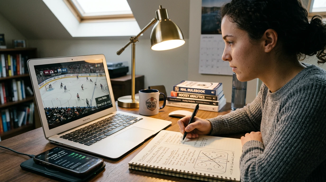 Eishockey Powerplay Momentum Strategie Umsetzung — Wetter beobachtet Live-Stream und setzt Powerplay-Wette beim Eishockey