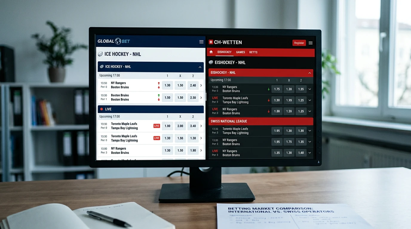 Internationale Eishockey-Wettanbieter für Schweizer Nutzer – bwin, N1Bet und Bahigo im Vergleich mit rechtlichen Risiken