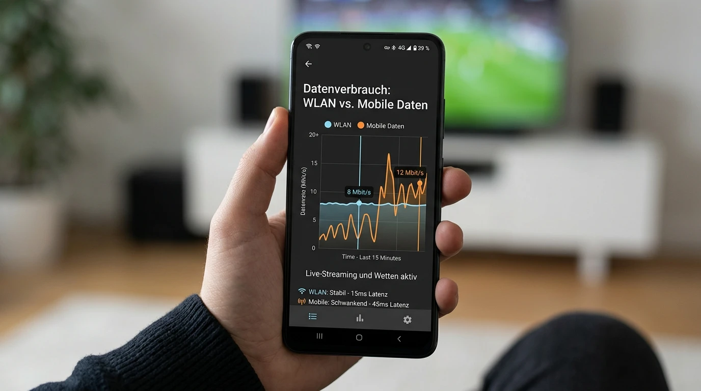 Datenverbrauch beim mobilen Eishockey Live Streaming und Wetten — WLAN versus mobile Daten Vergleich