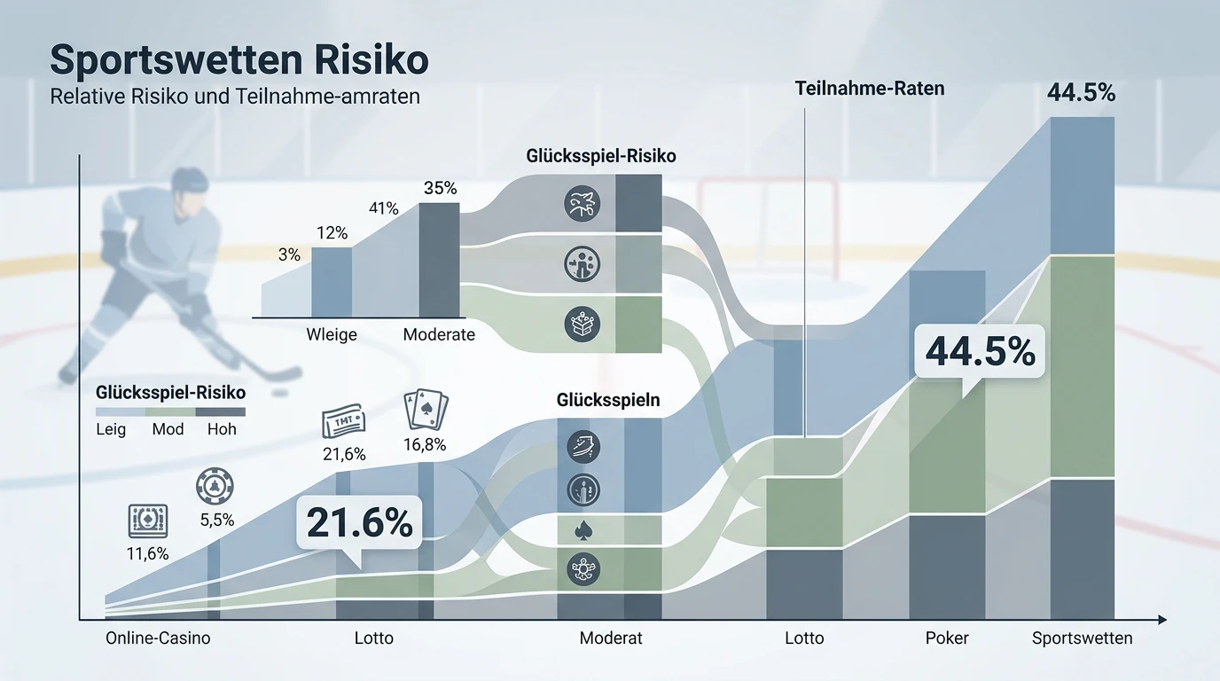 Spielsucht-Statistiken in der Schweiz – Risikoanteil bei Schweizer Sportwetten nach ISGF-Studie 2022