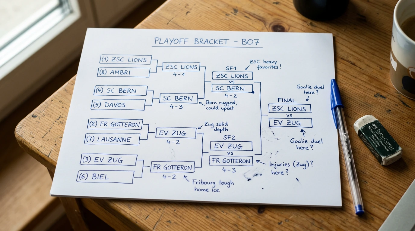 ZSC Lions Playoff-Dynamik — Best of Seven Wettmärkte und Quotenentwicklung
